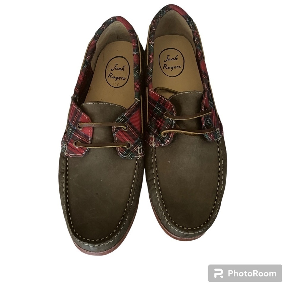 Jack Rogers Easton leather slip on boat shoes 11